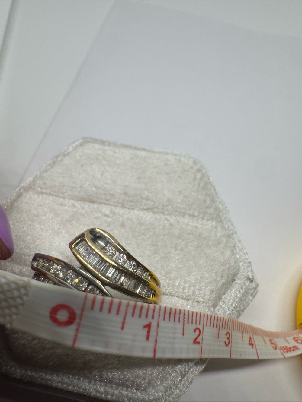 Vintage 14K 585 Two Tone Yellow & White Gold Natural Diamond Ring 4.3g Size 7 - Picture 13 of 16